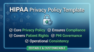 HIPAA Privacy Policy Template, editable compliance document