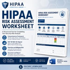 HIPAA risk assessment worksheet template