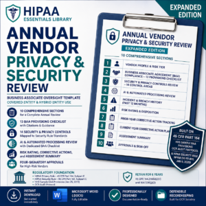Annual Vendor Privacy & Security Review - Expanded Edition