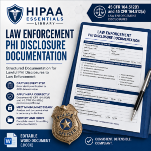 Law Enforcement PHI Disclosure Documentation
