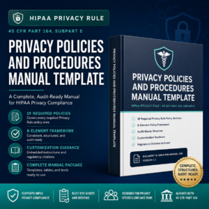 HIPAA compliance manual and privacy policies template