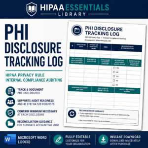 PHI Disclosure Tracking Log
