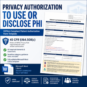 Privacy Authorization to Use or Disclose PHI
