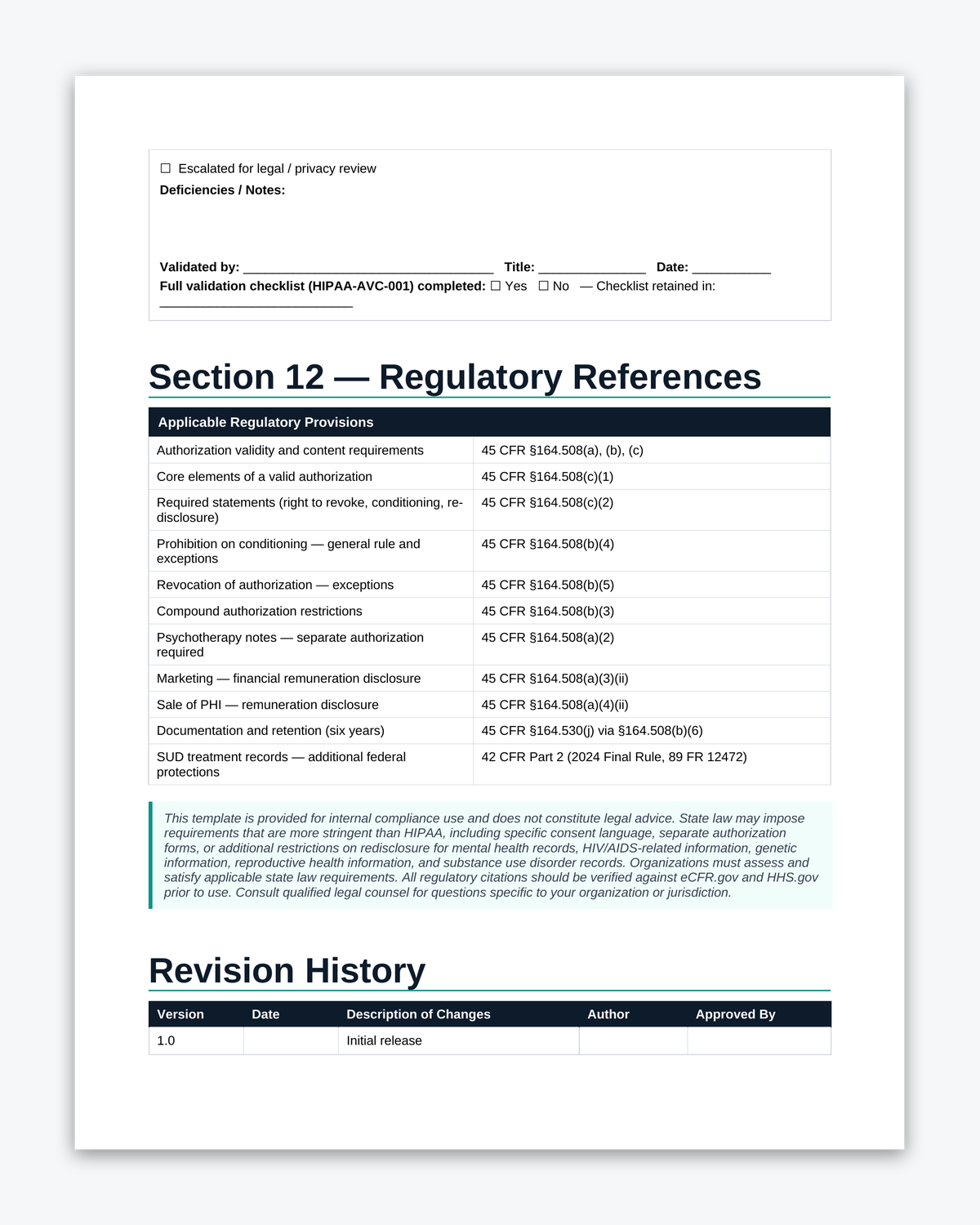 Privacy Authorization to Use or Disclose PHI - Image 2