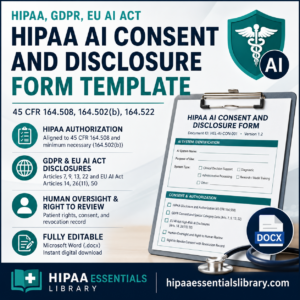 HIPAA AI Consent and Disclosure Form