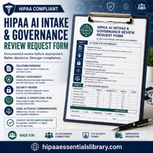 HIPAA AI Intake and Governance Review Request Form