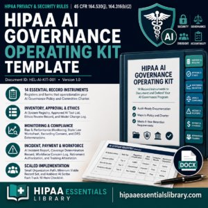 HIPAA AI Governance Operating Kit